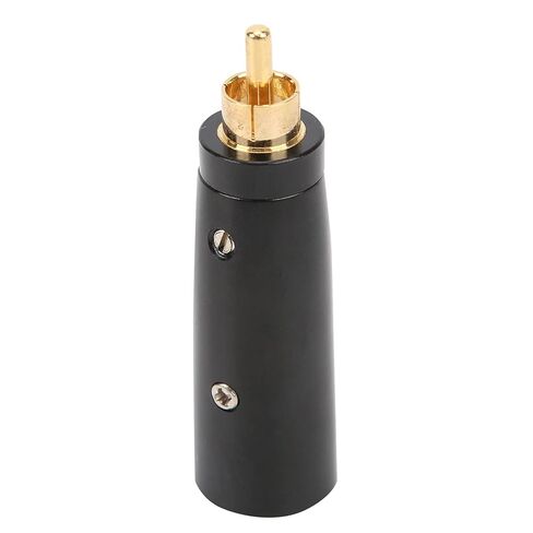 Audio Adapter Male Connector, Zinc Alloy Black Gold - Plated 67x18mm - Durable Guitar & Microphone Cable Converter, Reliable Contact for Audio Accessories in Kuwait