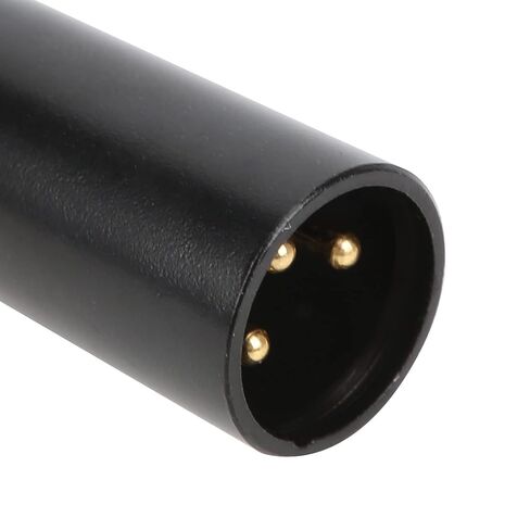 Audio Adapter Male Connector, Zinc Alloy Black Gold - Plated 67x18mm - Durable Guitar & Microphone Cable Converter, Reliable Contact for Audio Accessories in Kuwait