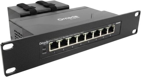 حامل حامل مقاس 10 بوصات لجهاز TP-Link Omada ES208GP 1U بتصميم موفر للمساحة (أسود) in Kuwait