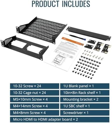 Tecmojo 6U 10 inch Mini Server Rack & 2 Pack 0.5U Rack Shelf in Kuwait