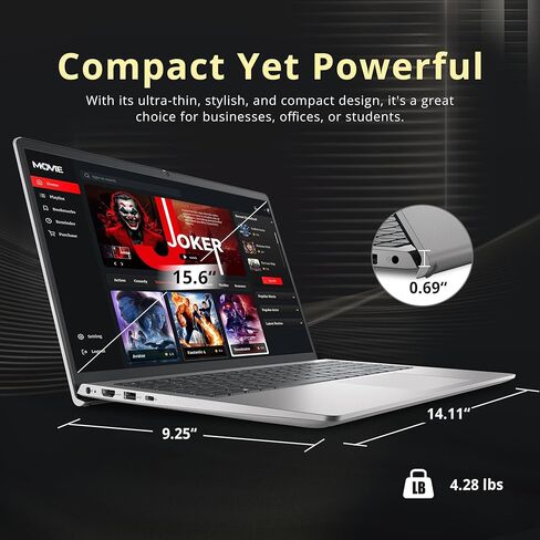 Dell 15 15.6" FHD Business Laptop, Intel Core i7-1355U, 16GB RAM, 1.5TB Storage(512GB SSD+1TB Docking Station Set), Intel UHD Graphics, Backlit Keyboard, Num Pad, Webcam, Wi-Fi 6, Win 11, Silver in Saudi Arabia