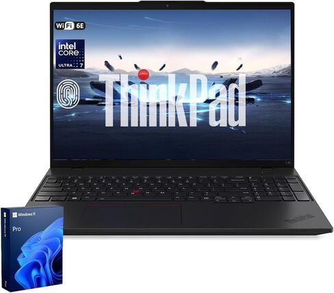 لاب توب لينوفو ثينك باد L16 Gen 2 Business AI، انتل كور الترا 7 255U، شاشة 16 بوصة FHD+ مضادة للتوهج، 16 جيجا DDR5، 512 جيجا اس اس دي، HDMI، نوع C، عمر بطارية طويل، بصمة الإصبع، إضاءة خلفية، واي فاي 6E، ويندوز 11 برو، أسود in Kuwait