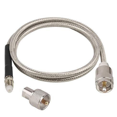 كابل محوري CB بطول 10 أقدام، RG8X FME أنثى إلى UHF PL-259 ذكر مع محول FME ذكر إلى PL-259، كابل محوري RF منخفض الخسارة للهوائي، راديو CB، راديو هام، البحرية، المحمول، وأنظمة تحديد المواقع in Kuwait
