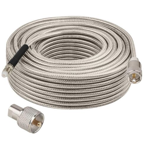 CB Coax Cable 10FT, RG8X FME Female to UHF PL-259 Male with FME Male to PL-259 Adapter, Low Loss RF Coaxial Cable for Antenna, CB Radio, Ham Radio, Marine, Mobile, and GPS Systems in Saudi Arabia