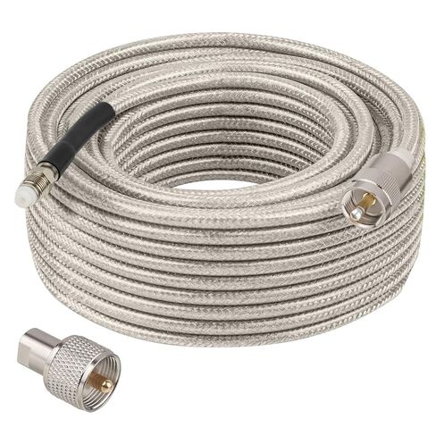 CB Coax Cable 10FT, RG8X FME Female to UHF PL-259 Male with FME Male to PL-259 Adapter, Low Loss RF Coaxial Cable for Antenna, CB Radio, Ham Radio, Marine, Mobile, and GPS Systems in Saudi Arabia