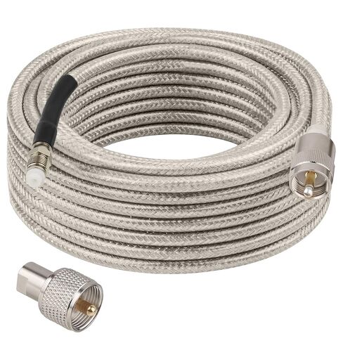 CB Coax Cable 10FT, RG8X FME Female to UHF PL-259 Male with FME Male to PL-259 Adapter, Low Loss RF Coaxial Cable for Antenna, CB Radio, Ham Radio, Marine, Mobile, and GPS Systems in Saudi Arabia