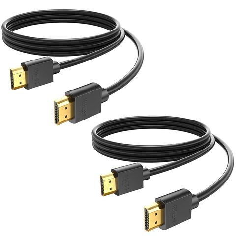 Short HDMI Cable 2 FT 2-Pack, 4K HDMI to HDMI Cable 2FT Multi-pack,Slim HDMI 2.0 Cord 2 FT Flexible with 4K@60Hz,2K@165/144Hz,HDCP 2.2, HDR, ARC & CL3 Rated | for Camera, Laptop, Monitor, TV, Soundbar in Kuwait