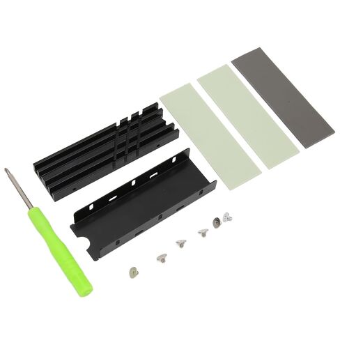 مبدد حرارة M.2 NVMe لـ 2280 SSD، مبرد مزدوج الجوانب مصنوع من سبائك الألومنيوم مع 3 وسادات حرارية in Kuwait