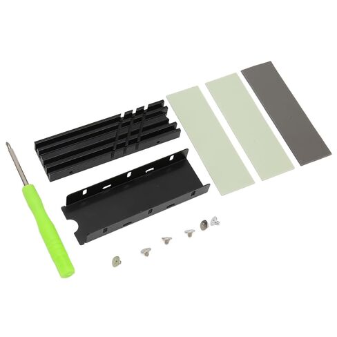 مبدد حرارة M.2 NVMe لـ 2280 SSD، مبرد مزدوج الجوانب مصنوع من سبائك الألومنيوم مع 3 وسادات حرارية in Kuwait