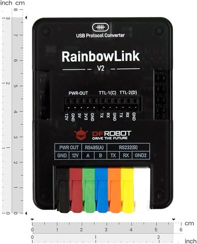 DFROBOT RainbowLink V2: محول USB معزول بأربع قنوات إلى محول تسلسلي (RS485/RS232/2xTTL) | قوة تعزيز مدمجة 12 فولت | الإسكان الصناعي الوعرة | أداة تصحيح الأخطاء المحمولة للمهندسين الميدانيين وPLC in Kuwait