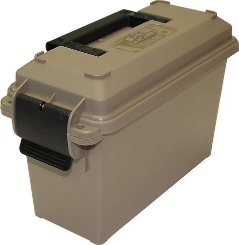 MTM AC30T Ammo Storage Box, 30 Cal Ammo Can, Excellent Field Boxes, Water and Dust Resistant, Lockable Storage Box with Handle, Secures Hunting Gear, Supplies, and Bullets, USA Made in Kuwait