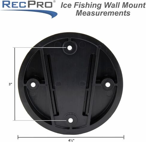 RecPro Ice Fishing Gear Quick-Disable Wall Mount | 2 عبوة | متوافقة مع بكرة الأفعى الجرسية وحامل القضيب متعدد المرونة وحامل الأكواب in Kuwait
