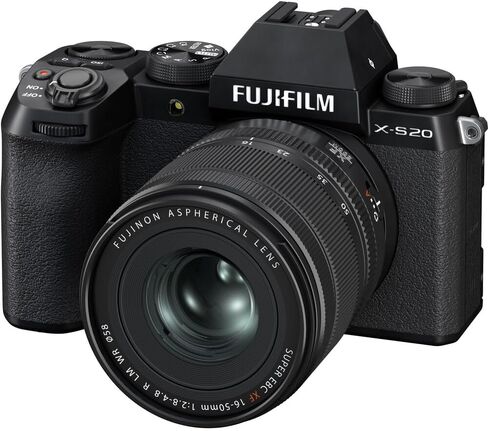 كاميرا Fujifilm X-S20 احترافية رقمية مدمجة بدون مرآة مع عدسة XF16-50mm F2.8-4.8 R LM WR باللون الأسود، حزمة مع بطاقة ذاكرة سعة 64 جيجابايت + حامل ثلاثي القوائم لمدونات الفيديو + حقيبة + طقم تنظيف العدسات الخضراء + المزيد من الملحقات in Kuwait