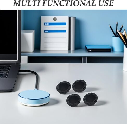 4 Pcs Black Silicone Laptop Cooling Balls, Portable Airflow Stand Risers for Notebook Ventilation, Sturdy Laptop Feet Cooling Pads for Improved Heat Dissipation in Kuwait