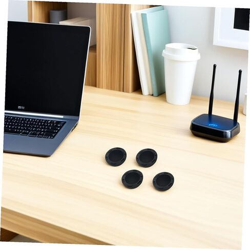 4 Pcs Black Silicone Laptop Cooling Balls, Portable Airflow Stand Risers for Notebook Ventilation, Sturdy Laptop Feet Cooling Pads for Improved Heat Dissipation in Kuwait