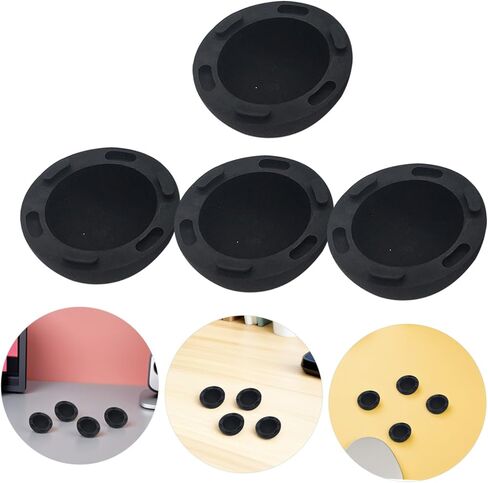 4 Pcs Black Silicone Laptop Cooling Balls, Portable Airflow Stand Risers for Notebook Ventilation, Sturdy Laptop Feet Cooling Pads for Improved Heat Dissipation in Kuwait