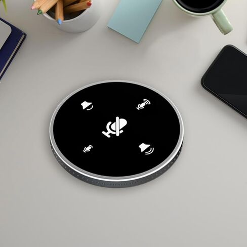 ميكروفون USB متعدد الاتجاهات من Cabilock لتسجيل مؤتمرات سطح المكتب والكمبيوتر والبث المباشر والبودكاست باللون الأسود in Kuwait