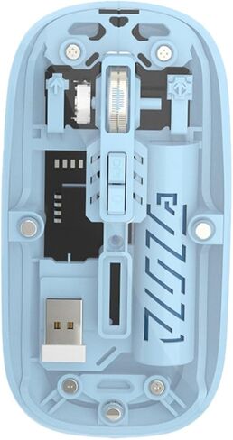 Sahara - Wireless Mouse | Transparent Shell | Rechargable Battery | USB & Type C Adapter | Glacier Series (White) in Saudi Arabia