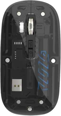 Sahara - Wireless Mouse | Transparent Shell | Rechargable Battery | USB & Type C Adapter | Glacier Series (White) in Saudi Arabia