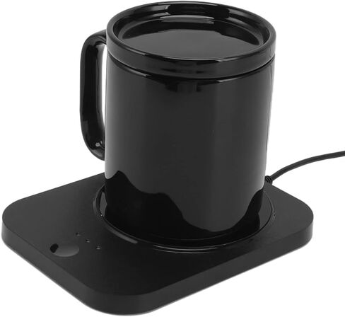 Electric Mug Warmer 3 Gears Control USB Powered Heating Coaster for Home Office Use ABS Ceramic Cup Warmer 1.5A 13.5W for Coffee Lovers (White) in Kuwait