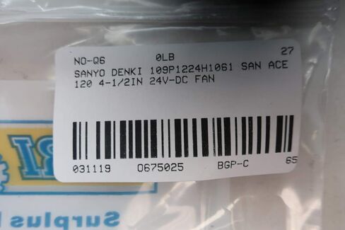 سانيو دينكي 109P1224H1061 SAN ACE 120 مروحة 4-1/2 بوصة 24 فولت تيار مستمر in Kuwait