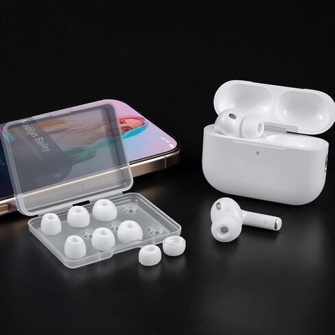 SOULWIT 5 Pairs Silicone Eartips for AirPods Pro 3 (3rd Generation 2025), Pro3 Replacement Earbud Ear Tips with Cleaning Kit (White/Assorted) in Kuwait