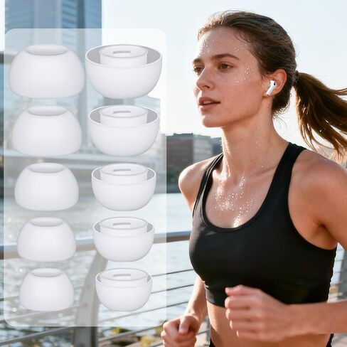 SOULWIT 5 Pairs Silicone Eartips for AirPods Pro 3 (3rd Generation 2025), Pro3 Replacement Earbud Ear Tips with Cleaning Kit (White/Assorted) in Kuwait