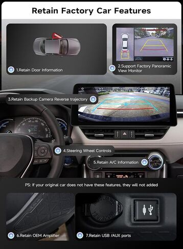 Roadanvi Android 14 6G+128G 12.3" Car Stereo for Toyota RAV4 2019-2022 Wireless Carplay Android Auto Car Radio Bluetooth 5.2 Head Unit QLED 1920x720 Touch Screen DTS GPS Navigation, X14 Series in Kuwait