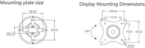 Monitor Arms White Desktop Monitor Stand Swivel Adjustable 2-Arm for 15-32 Inch Screen Desk Accessories in Kuwait