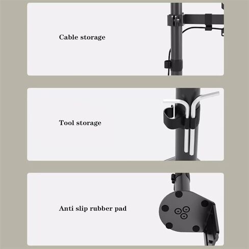 Monitor Arms Single Monitor Mount for 13–32" Screens Up to 17.6 Lbs, Adjustable Arm Full Motion with C-Clamp & Grommet Base, Max 100X100Mm Desk Accessories in Kuwait