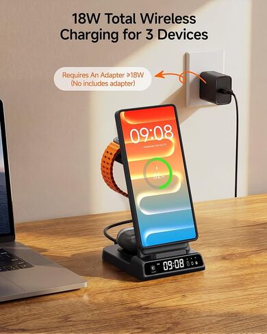 Magnetic Charger for Samsung S26 Ultra, Wireless Charging Station for Galaxy S26/S25/S24/S23 Series, Z Fold/Z Flip Series, for Galaxy Watch 8/8 Classic/Ultra/7/6/5, Galaxy Buds 3 Pro/3 (No Adapter) in Kuwait