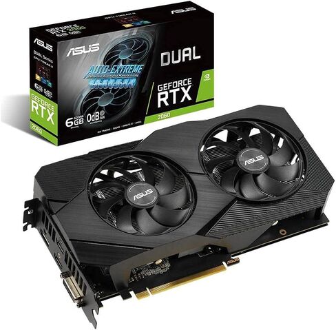 ASUS Dual EVO Gaming GeForce RTX 2060 6GB GDDR6 مع بنية NVIDIA Turing GPU الجديدة كليًا DUAL-RTX2060-6G-EVO (متجددة) in Kuwait