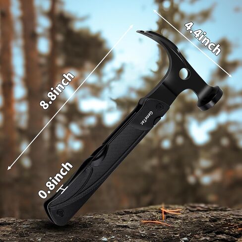 Multitool Hammer, 13-in-1Multi-tool with Knife, Saw, Whistle, Fire Starter, Compact Outdoor Survival Gear for camping Hunting, Fishing and Gifts for Men in Kuwait