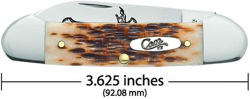 Case WR XX سكين جيب كهرماني Jigged Bone Canoe Cv الصنف رقم 263 - (62131 Cv) - الطول مغلق: 3 5/8 بوصة in Kuwait