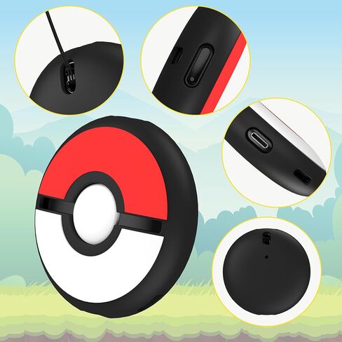 حافظة سيليكون لهاتف Poke Go Plus + (2023)، حافظة Go Plus Plus مع حزام، حافظة واقية ناعمة مقاومة للصدمات ومقاومة للخدش (أسود) in Kuwait