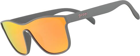 Goodr Voight-Kampff Vision نظارات شمسية مستقطبة للرجال والنساء ، الحجم المتوسط (VRG) ، إطارات صلبة رمادية ذات عدسة عاكسة عاكسة للوردة ، حماية UV400 ، لا زلة ، لا ترتد in Saudi Arabia