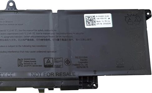 بطارية VMV83 55Wh 4700mAh بديلة لـ Dell Pro 13 Plus PB13250 / Pro 14 PC14250 PC14255 / 14 Plus PB14250 Series R2NVN M9HTK 60GY0 11.7V 3 خلايا in Kuwait