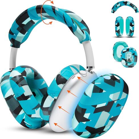 مجموعة الأغطية الواقية WC Sweatz وShellz وBandz لسماعات Airpods Max من Wicked Cushions | بريزم سماوي in Kuwait