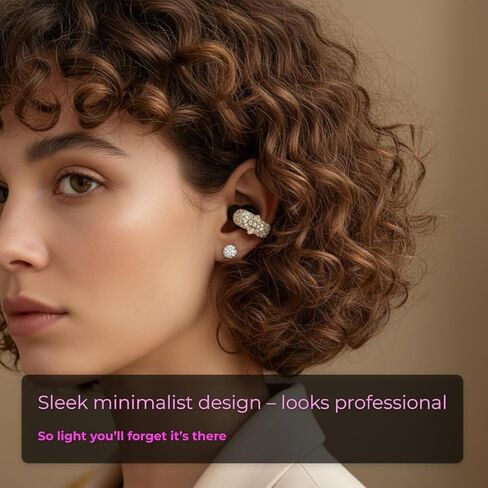 مشبك على سماعات الأذن لسماعات الأذن Bose Ultra Open - ملحقات زخرفية خفيفة الوزن لسماعات الأذن اللاسلكية (سماعات الأذن غير متضمنة) (ذهبي - تصميم ماسي كامل (زوج)) in Kuwait