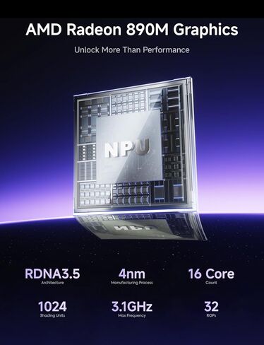 كمبيوتر صغير MINISFORUM X1 Pro 470 مزود بمعالج AMD Ryzen AI 9 HX470، ورسومات Radeon 890M، وذاكرة وصول عشوائي 32 جيجابايت، و1 تيرابايت SSD، ومنفذ 2x5G RJ45|WiFi7|BT5.4، ومخرج فيديو HDMI/DP/2xUSB4، يدعم Copilot كمبيوتر صغير يعمل بالذكاء الاصطناعي in Kuwait