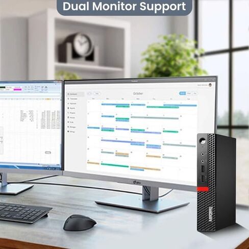 Lenovo M710 Tiny Desktop PC — Intel Core i5-7500T — 16GB DDR4 RAM — 512GB SSD — New 24" LED Monitor — Wireless Keyboard & Mouse — Built-in Wi-Fi — Mini Office Computer — Windows 11 Pro (Renewed) in Kuwait