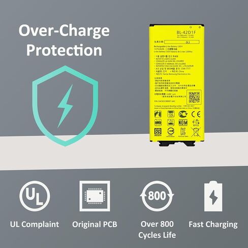 GREEN FUSION المتوافقة مع مجموعة البطاريات البديلة LG G5 BL-42D1F تتضمن أدوات إصلاح in Kuwait
