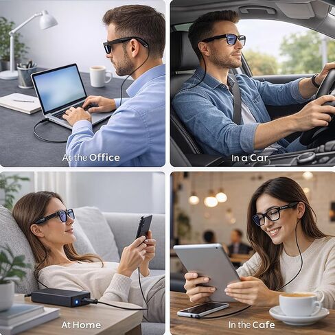 Charging Cable for Ray-Ban Meta Wayfarer & Gen 2, 3.9ft Type-C Clip-On Tangle-Free Design, Fast Charge While Wearing, Compatible with Power Bank, Phone, Car, Laptop in Saudi Arabia