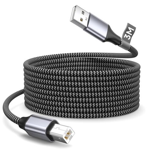 USB Printer Cable 16ft, High Speed HP Printer Cable USB A to USB B Printer Cord, Universal Nylon Long printer usb cable Cord for HP Canon Epson Dell Samsung Brother Lexmark Xerox, Printers,Scanner,etc in Saudi Arabia
