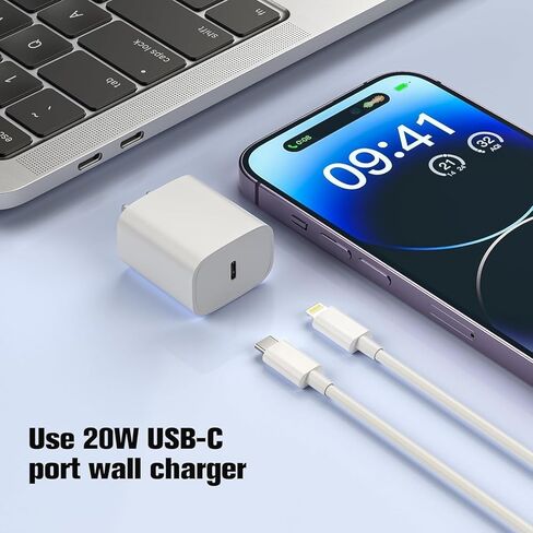 DR VAKU® USB C إلى Lightning Cable 1M كابل شاحن سريع USB-C سلك توصيل الطاقة لـ 14/13/12/12 Pro Max/12 Mini/11/11Pro/Xs/Max/Xr/X/8/8Plus/iPad in Kuwait