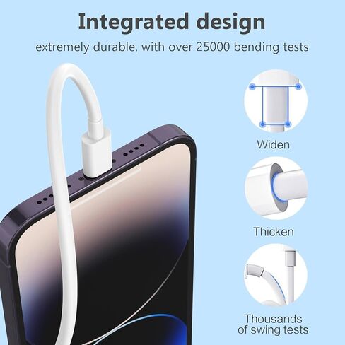 DR VAKU® USB C إلى Lightning Cable 1M كابل شاحن سريع USB-C سلك توصيل الطاقة لـ 14/13/12/12 Pro Max/12 Mini/11/11Pro/Xs/Max/Xr/X/8/8Plus/iPad in Kuwait