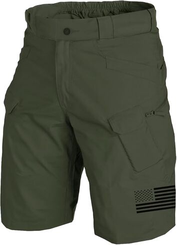 H HYFOL Men's Cargo Shorts American Flag Pariotic Multi-Pocket Outdoor Golf Tactical Shorts in Saudi Arabia
