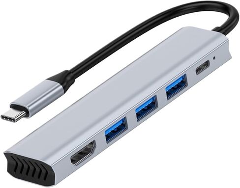 USB-C Hub 4K 30Hz Docking Station TY>pe C to HDMI V/GA USB 3.0/2.0 PD100W Adapter Multiport Converter for(3-in-1) in Kuwait