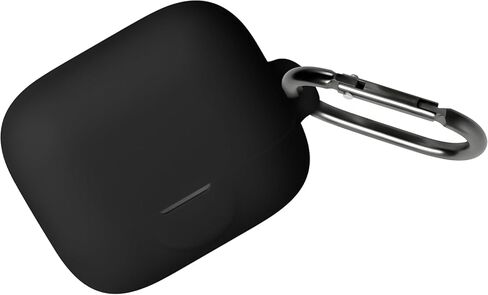 حافظة سيليكون Geiomoo لجهاز EarFun Air Pro 4+، EarFun Air Pro 4 Plus، غطاء حماية ناعم ومرن مقاوم للخدش مع حلقة تسلق (أسود) in Kuwait