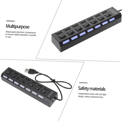 TEHAUX USB Hub Port USB Splitter Multi USB Port Adapter for and High Speed Expander Portable and Reliable Design for Multiple Devices in Kuwait